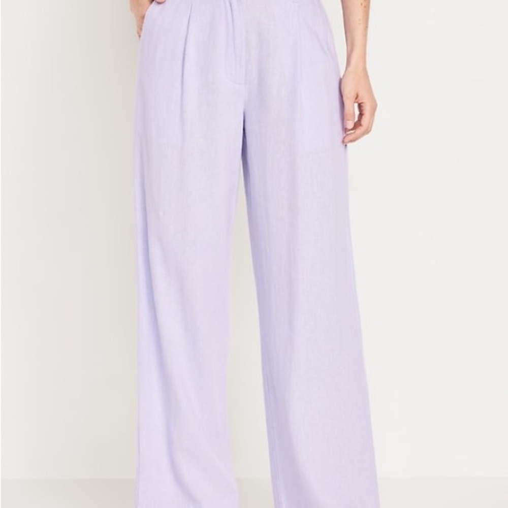 Old Navy Purple Taylor Wide-Leg Trouser High-Waisted